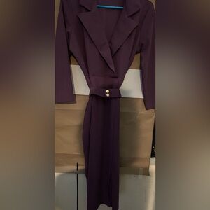 Sassafras dress purple size xl detachable belt